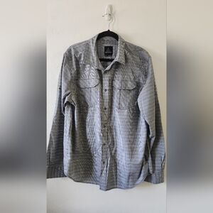 prAna Men's Grey Citadel Long Sleeve Shirt Size L